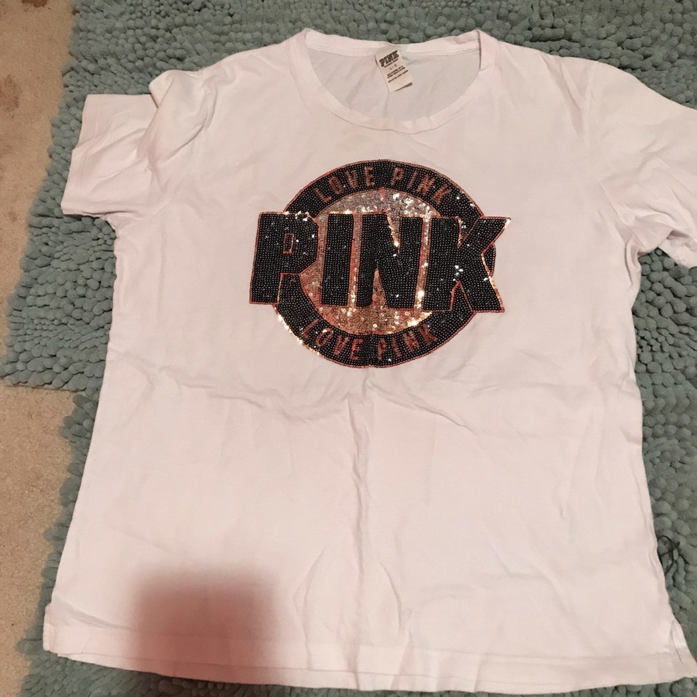 Pink T-shirt size large. Runs big